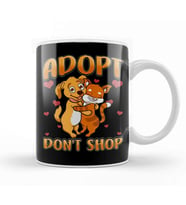 Adopt Don t Shop Cat & Dog Kupa Bardak Porselen