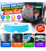 Buğu Önleyici Motosiklet Kaskı Vizörü Su Geçirmez Dayanıklı Çizik Koruma Lens Filmi (adet fiyatıdır)