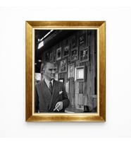Tablore Atatürk Tablo Sanat Galerisi Temalı Siyah Beyaz Fotoğraf Çerçeveli Kanvas Tablo