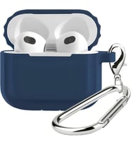 Airpods 3 Uyumlu Rubber Silicone Case Kancalı Yumuşak Silikon Kılıf Airpods 3 Uyumlu Kulaklık Kılıfı (Mavi)