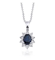 1.05 Karat Safir Pırlanta Kolye
