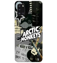 Samsung Galaxy A31 Uyumlu Arctic Monkeys Kolaj Desenli Şeffaf Telefon Kılıfı