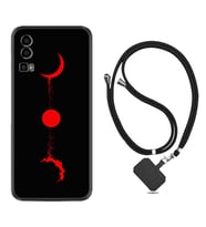 General Mobile Gm 23 Kılıf Silikon Boyun Askılı İpli Desenli Silikon Red Moon 1710