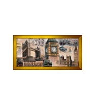 Manzara Temalı Kanvas Tablo 80 x 110 cm Gold Çerçeve