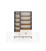 Arges Dolap 10 Raflı 3 Kapaklı 132x30x195 Antrasit-Aytaşı/Çam