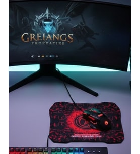 Mouse Mousepad Seti 3 Dpi Ayarı Led Işıklı Ergonomik Yapı - Lisinya