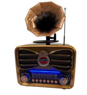 RT-607 Gramafon Tasarımlı ve Görünümlü , Nostalji Bluetooth/USB/Sd/ Radyo Mp3 Player Müzik Kutusu