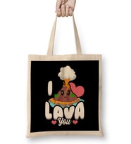 Funny I Lava You Volcano Valentine s Day Pun Bez Çanta Uzun Saplı