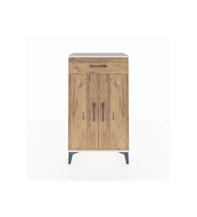 Arges Komodin 2 Raflı Tek Çekmeceli 2 Kapaklı 60x30x106 Aytaşı-Çam