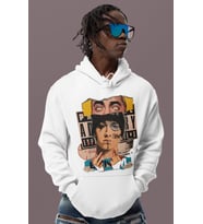 Özel Tasarım Eminem Rapper Baskılı Unisex Oversize Şarkıcı Hoodie