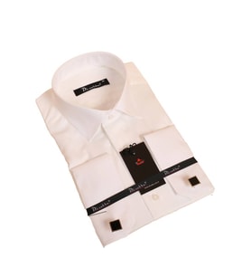 Krem Rahat Kesim Micro Kumaş Kol Düğmeli Regular Fit Erkek Gömlek - 190-10