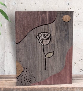 BK Gift Rose Tasarımlı Dekoratif Mini Kanvas Tablo 15x20cm-1