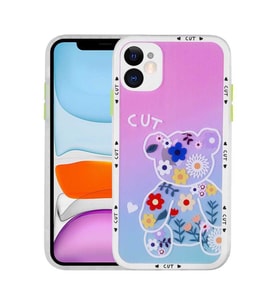 Uyumlu Model Apple iPhone 11 Kılıf Kamera Korumalı Desenli Sert Hess Kapak