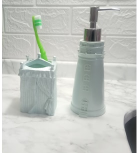 SIVI SABUNLUK,DİŞ FIRÇALIK 2 Lİ BANYO SETİ,DENİZ FENERİ