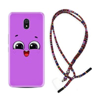 Xiaomi Redmi 8A 8 Pro 9C 9T 10C 11T Pro Kılıf Boyun Asklı Rasta Silikon Purple Sweety 1717
