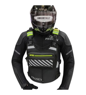 Motosiklet Ve Bisiklet Uygun Reflektörlü Göğüs Çantası Siyah Lüx Motor Çantası