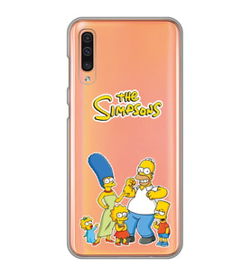 Samsung Galaxy A50 - A30S Uyumlu Simpsonlar Tasarımlı Şeffaf Telefon Kılıfı