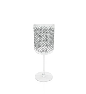 Decorium Cam 2 li şarap kadehi tartan M06555
