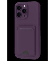 Pilelistore   iPhone 16 Pro Max Kılıf Kelvin Kartvizitli Silikon - Derin Mor