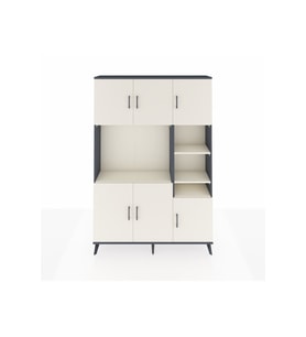 Arges Dolap 10 Raflı 6 Kapaklı 132x30x195 Antrasit-Aytaşı/Aytaşı