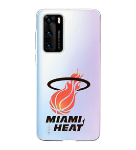 Huawei P40 Uyumlu Kapak Miami Heat Tasarımlı Şeffaf Silikon Kılıf