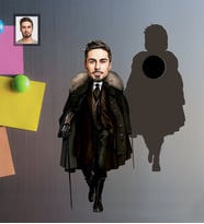 Kişiye Özel Kabadayı Karikatürlü  Ahşap Magnet Bay-3