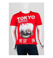 Tokyo Ghoul Unisex Pamuklu Regular Fit Kırmızı Tişört Small (Karışık)