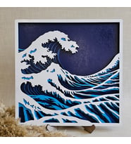 LeradLazerArt Hokusai Kanagawa'nın Büyük Dalgası Ahşap Duvar Tablosu. Ev ve Ofis Duvar Tablosu