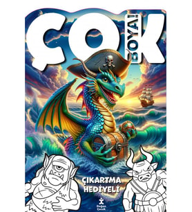 Çok Boya! Çıkartmalı Dev Boyama Kitabı-Yaratiklar -