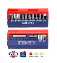 WORKPRO WP221062 13 Parça Manyetik CR-V Vidalama Bits Uç Seti