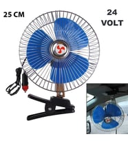 Araç İçi Fan Oto Vantilatör 24 Volt Mandallı 10 inç