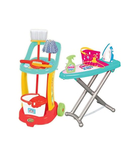 Dede Candy Oyuncak Temizlik Arabası Ve Candy Oyuncak Ütü Masası Eğitici Oyuncak Set