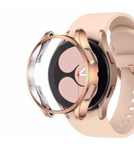 Microsonic Samsung Galaxy Watch 4 40mm Kılıf 360 Full Round Soft Silicone Rose Gold