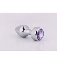 Metal Mor Taşlı Orta Boy  Plug