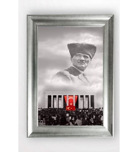 Gümüş Çerçeveli Atatürk Tablo a852