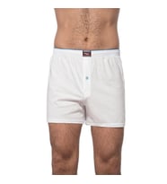 6 Adet Özkan Erkek Pamuklu Şardonlu Düz Renk Boxer 0041 (Beyaz)
