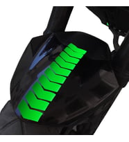 Ok Tasarımlı Floresan Yeşil Çamurluk Kask Sticker Çınar Extreme