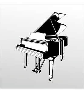 Folyo Sticker Piyano 40cm Uzunluk (Karışık)