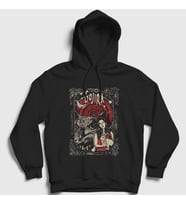 Presmono Unisex Siyah Universe Gojira Kapüşonlu Sweatshirt 414421tt