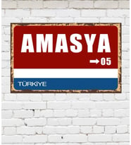 Dekoratif Şehir Plaka Retro Tablo MDF Ahşap Tablo - 05