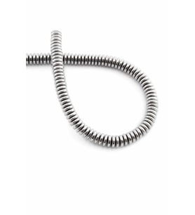 Hematit Doğal Taş Parlak Gümüş Rondela Kesim 6x2mm Dizi [AA]