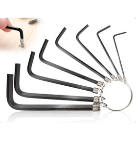 8 Parça Alyan Seti 8'li Allen Anahtar Takımı 1,5 Mm 2 Mm 2,5 Mm 3 Mm 4 Mm 5 Mm 5,5 Mm 6 Mm
