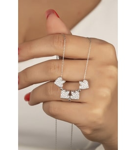 925 Ayar Gümüş Diamond Kolye