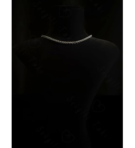 Burgu Model Çelik Zincir Çocuk Kolye -Karma Serisi (Gümüş)
