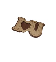 Ahşap I Love You Magnet - Aşk Magnet - Kalp Magnet ( 10 Adet ) (Standart)