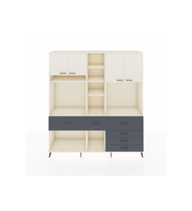 Hyperion Dolap 11 Raflı 6 Çekmeceli 4 Kapaklı 220x44x243 Aytaşı-Aytaşı/Antrasit