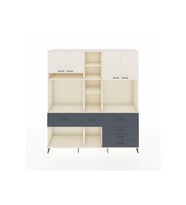 Hyperion Dolap 11 Raflı 6 Çekmeceli 4 Kapaklı 220x44x243 Aytaşı-Aytaşı/Antrasit