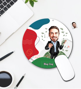 Kişiye Özel Karikatür İş Adamı Tasarımlı Mouse Pad 098