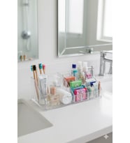 Şeffaf Akrilik Banyo Kozmetik Düzenleyici Organizer 13X22X8 Cm