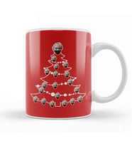 Zombie Christmas Tree Baubles Kupa Bardak Porselen